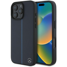 Mercedes MEHMP16X23RURBV MB Blue Line Leather MagSafe keménytok iPhone 16 Pro Max - tengerészkék tok és táska