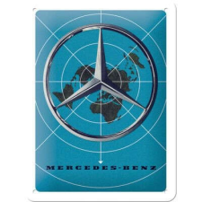Mercedes Mercedes Benz – Blue Globe – Fémtábla dekoráció