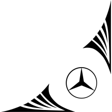 Mercedes oldalüveg matrica 04 autó dekoráció