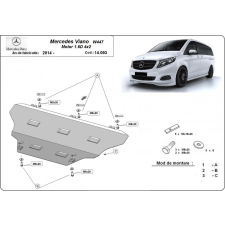  Mercedes Viano W447, 2014-2018 - RWD, Motor, váltó és hűtővédő lemez autóponyva