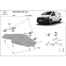  Mercedes Vito W447, 2014-2018 - RWD, Stop &amp; Go védelem autóponyva
