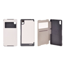 Mercury Oldalra nyíló flip tok, Samsung G928 Galaxy S6 Edge Plus, Ablakos - fehér tok és táska