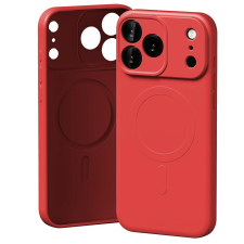 Mercury Semi-Silicone MagSafe-kompatibilis tok iPhone 17 Pro Max - piros tok és táska