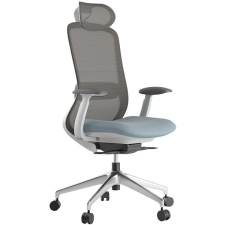 MERCURY STAR Bessel szürke műanyag, kék forgószék