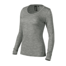 Merino Rise LS póló női sötétszürke melírozott XL női póló