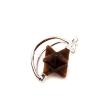Merkaba medál fémmel Tigrisszem 2x3cm medál