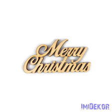  Merry Christmas felirat 5db/csomag 9x4,5cm - Natúr dekorációs kellék