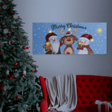 Merry Christmas karácsonyi LED hangulatkép, 70x30 cm karácsonyi dekoráció