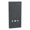  MERTEN Fedlap, borotva aljzathoz, System-D, antracit MEG2109-3434 Schneider