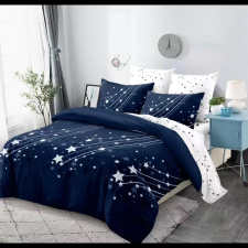 merystyle 7 részes csillaghullás mintás ágyneműhuzat - Éjkék lakástextília