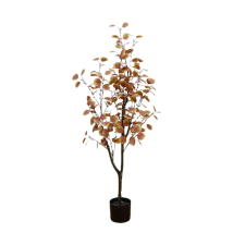  Mesterséges eukaliptuszfa, őszi levél színe, több magasság, egyszerű karbantartás, 120 cm dekoráció