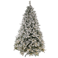 Mesterséges karácsonyfa Snowy Hamilton hóval és fényekkel, PE, 228 cm, 750 LED műfenyő