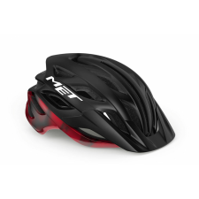 MET Veleno kerékpáros sisak [matt fekete-fényes piros, 58-61 cm (L)] kerékpáros sisak