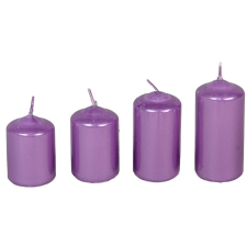  Metál 40mm-es lépcsős gyertya lila (csom ár) gyertya