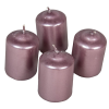 Metál adventi gyertya 40x60 mm h.lila 4db/csom (db ár)