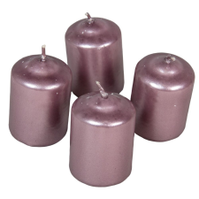 Metál adventi gyertya 40x60 mm h.lila 4db/csom (db ár) gyertya