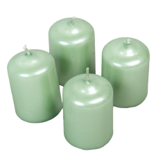  Metál adventi gyertya 40x60 mm menta 12db/csomdb ár dekorációs kellék