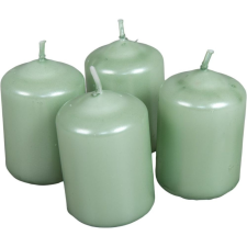 Metál adventi gyertya 40x60 mm menta 4db/csom (db ár) gyertya