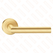 METAL-BUD NOVA ajtóajtókilincs kerek rozettás PVD matt sárgaréz BB zár és alkatrészei