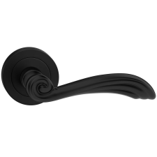 METAL-BUD ORION ajtókilincs kerek csavarozható talppal fekete PZ zár és alkatrészei