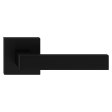 METAL-BUD QUBIK ajtókilincs szögletes K-rozettás fekete PZ zár és alkatrészei