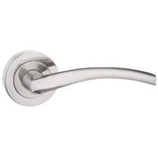 METAL-BUD RICCO ajtókilincs kerek rozettás szálcsiszolt nikkel Csak kilincs felső rozettán zár és alkatrészei