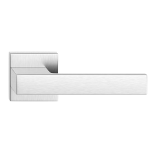 METAL-BUD TOTAL ajtóajtókilincs szögletes rozettás matt szálcsiszolt króm PZ zár és alkatrészei