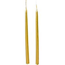 Metál ceruza gyertya arany 230x10mm 8db/csom (db ár) dekorációs kellék