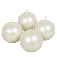 Metál gömb gyertya 60mm ivory 4db/csom (db ár) gyertya