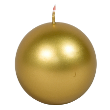  Metál gömb gyertya 80mm arany dekorációs kellék