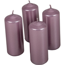 Metál henger gyertya 40x100mm halvány lila 4db/csom (db ár) gyertya