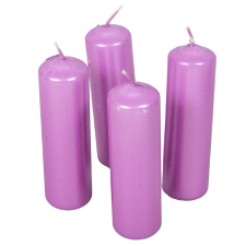Metál henger gyertya 40x140mm viola 4db/csom (db ár) gyertya