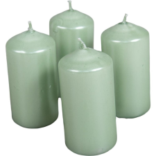 Metál henger gyertya 40x80mm menta 4db/csom (db ár) gyertya