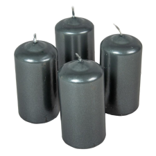 Metál henger gyertya 50x100mm szürke 4db/csom (db ár) gyertya