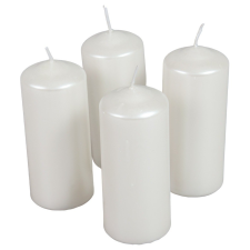 Metál henger gyertya 50x120 mm fehér 4db/csom (db ár) gyertya