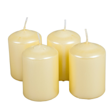  Metál henger gyertya 50x75mm krém 4db/csom (db ár) gyertya