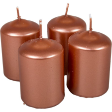 Metál henger gyertya 50x75mm rosegold 4db/csom (db ár) gyertya