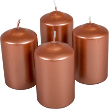 Metál henger gyertya 60x100mm rosegold 4db/csom (db ár) gyertya