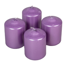  Metál henger gyertya 60x80mm lila 4db/csom (db ár) gyertya