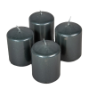  Metál henger gyertya 60x80mm szürke 4db/csom (db ár)