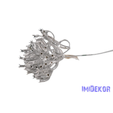  Metál kócos műnövény pick 23cm 2 - Ezüst dekorációs kellék
