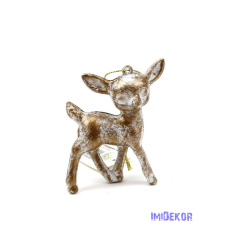  Metál műanyag szarvas - Antikolt arany gida dekorációs kellék