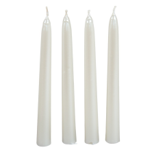 Metál spitz gyertya 195 mm fehér 4db/csom (db ár) gyertya