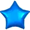  Metallic Blue csillag fólia lufi 48 cm