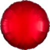  Metallic Red, Piros kör fólia lufi 43 cm