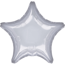 Metallic Silver csillag fólia lufi 48 cm party kellék