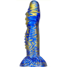 MetallicAnal Dildo Fantasy Croq 19 x 5cm kék-arany műpénisz, dildó