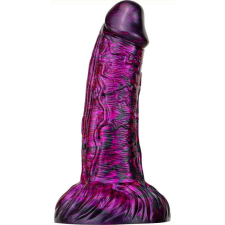 MetallicAnal Fantasy Gentax – prémium lila-fekete dildó 16 cm műpénisz, dildó