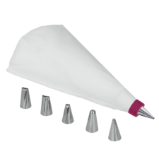 METALTEX 8 részes Metaltex textil habzsák készlet 6 díszítőcsővel sütés és főzés