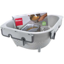 METALTEX MX185023 Műanyag Szűrő-zöldségmosó tál Ø 25 cm - Szürke (MX185023) konyhai eszköz